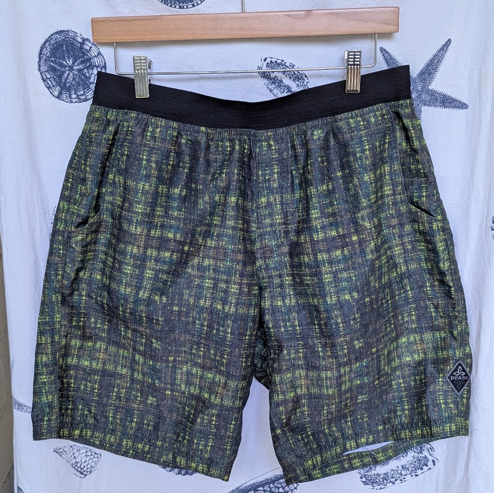 Prana Mojo Climbing Short Size Medium Multi-Green